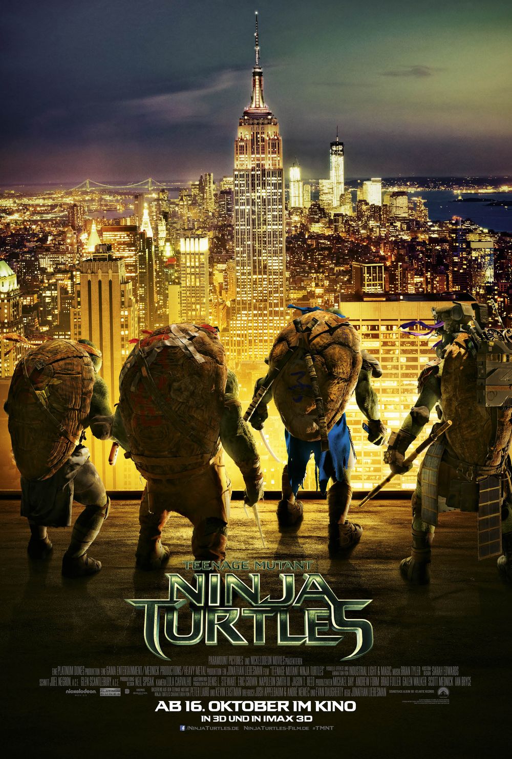 Musikvideo und Filmplakat zu Teenage Mutant Ninja Turtles