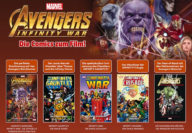 Die passenden Comics zum bevorstehenden Infinity War Showdown!