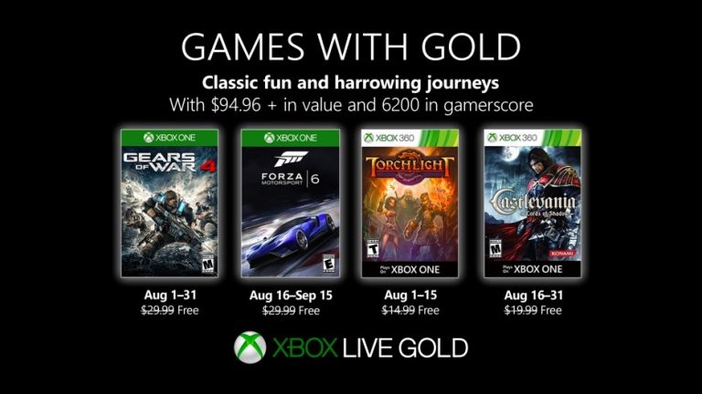 games with gold August