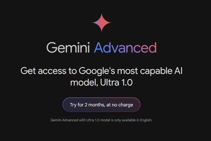 Gemini Advanced start
